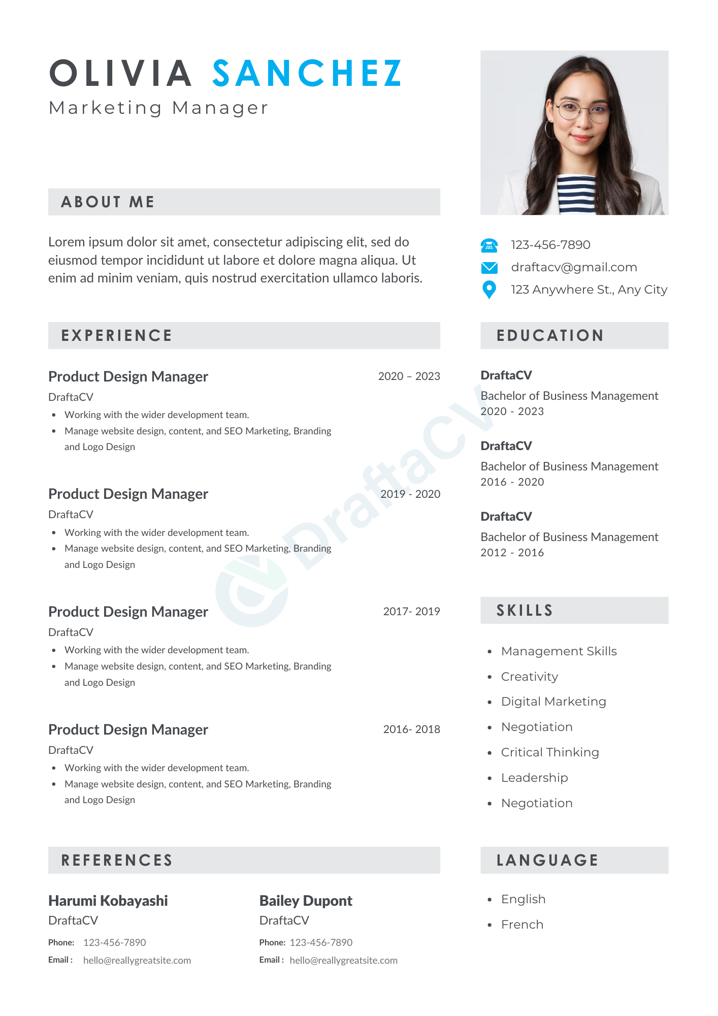 Creative Resume Sample 3